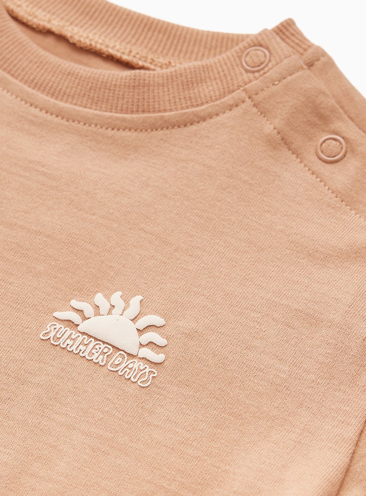 Brown Sunshine Print T-Shirt & Shorts Set 3-6 months - Image 3 thumbnail